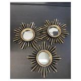 Small Sunburst Shaped Wall Mirrors