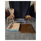 Wood Table Tops, Caddy Tray, Broken Chair