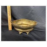 VTG Brass Hammered Planter