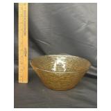 VTG Golden Anchor Hocking Soreno Bark Glass Bowl