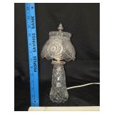 Vintage Crystal Glass Boudoir Table Lamp