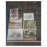 Handmade Prints- Houses/Buildings