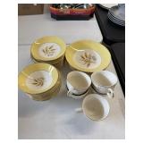 Century Service Autumn Gold Plates, Bowls, Cups