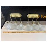 (2) Three Bulb Light Fixtures