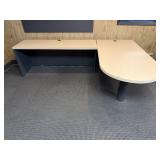 Lacasse Maple Laminate L-Shape Peninsula Desk