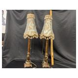 Pair of Ornate Victorian Style Table Lamps 32'