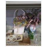 Metal Tins, Artificial Flowers, Plates, Cups