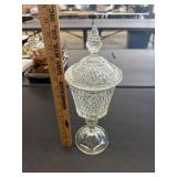 Indiana Glass Diamond Point Apothecary Jar
