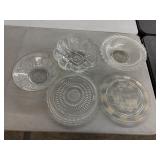 Clear Glass Bowls, Serving Plates