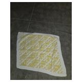 Handmade Yellow & White Crocheted Blanket.