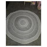 Round Handmade Cotton Crocheted Tablecloth