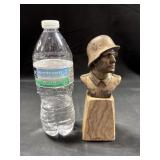 Vintage Metal Wehrmacht Soldier Bust