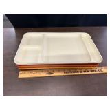 (5) VTG Tupperware Divided Lunch Trays
