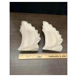 (2) California Leaf-Shaped Ceramic Relish Trays