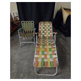 (2) VTG Aluminum Patio Folding Chairs