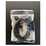 10ft USB to USB-C Black Charging Cord