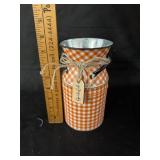 Harvest Metal Milk Jar Table Decor