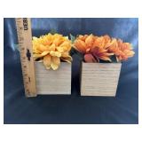 (2) Decorative Faux Autumn Floral Arrangements