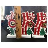(5) Wooden Tabletop Christmas Decor