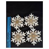 (4) 5' Wood Snowflakes