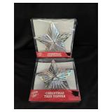 (2) Star Christmas Tree Toppers
