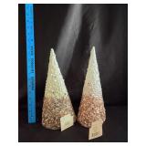 (2) Cone Decorative Christmas Trees 12'