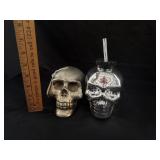Bleeding Skull Candle Decor & Skull Cup with