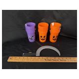 Plastic Halloween Cups & Plastic Scythe