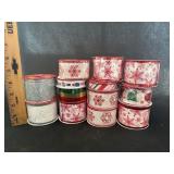 Lot of Christmas Decorative Ribbons