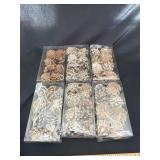 (6) Holiday Style Pinecone 8pc. Christmas