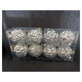 (2) 4ct. Holiday Style Shatter Proof Silver