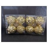(2) 4ct. Holiday Style Shatter Proof Gold