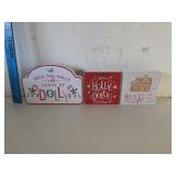 (3) Dolly Parton Collection Wood Christmas Signs
