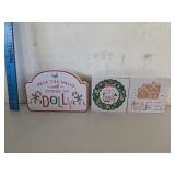 (3) Dolly Parton Collection Wood Christmas Signs