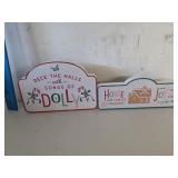 (2) Dolly Parton Collection Wood Christmas Signs
