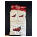 Holiday Style Embroidered Bath Set of 3