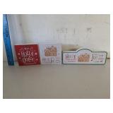 (3) Dolly Parton Collection Wood Christmas Signs