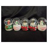 (5) Mini Christmas Globes