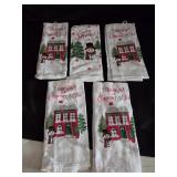(5) Christmas Kitchen Towels 14'x24'