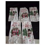 (5) Christmas Kitchen Towels 14'x24'