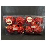 (2) 4ct. Holiday Style Shatter Proof Red