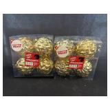 (2) 4ct. Holiday Style Shatter Proof Gold