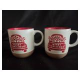 (2) Ceramic Christmas Mugs 17oz.