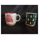 (2) Ceramic Christmas Mugs 17oz.