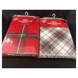 (2) Holiday Style Peva Tablecloths Rectangle