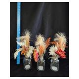 (3) Fall Floral Decor