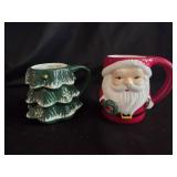 (2) Christmas Ceramic Mugs