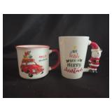 (2) Christmas Ceramic Mugs