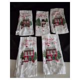 (5) Christmas Kitchen Towels 14'x24'