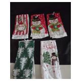 (5) Christmas Kitchen Towels 14'x24'